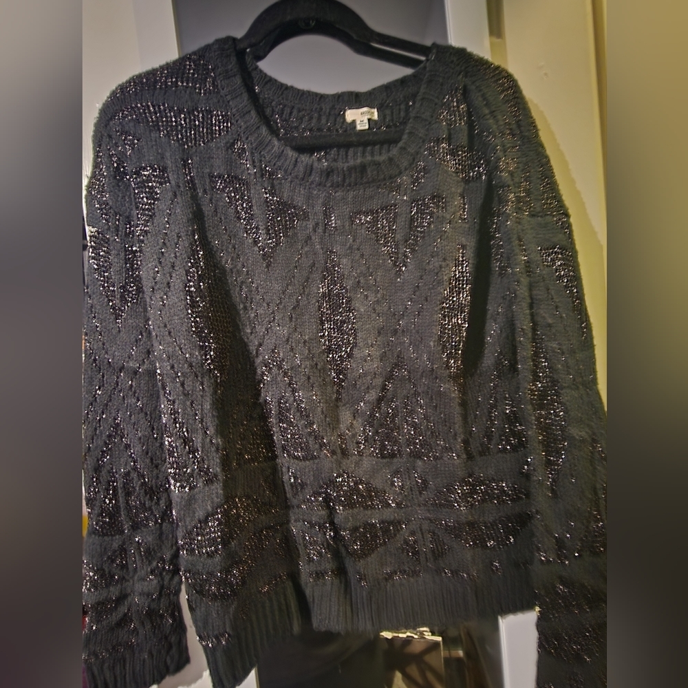 Brooklyn Industries Black Sweater With Metallic Accents